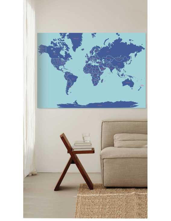 nice printed world map small customizable