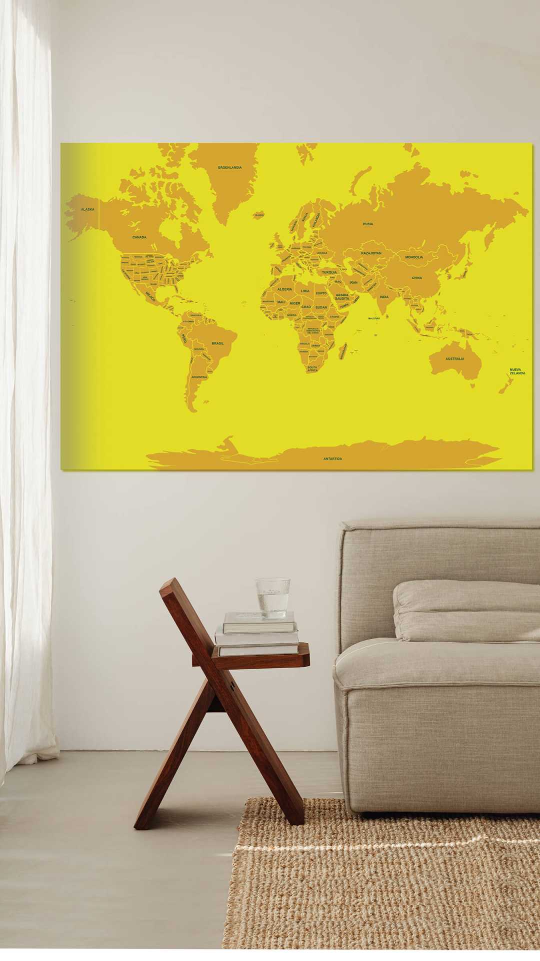 nice printed world map small customizable