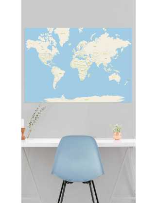 nice printed world map small customizable 2