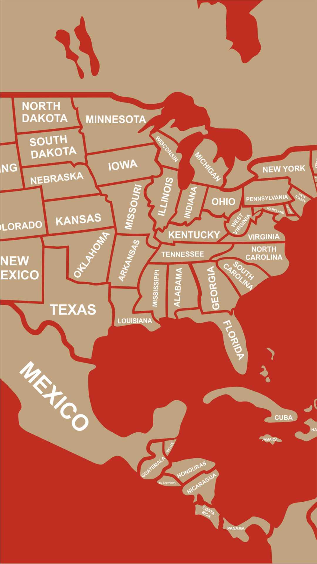 printed world map english