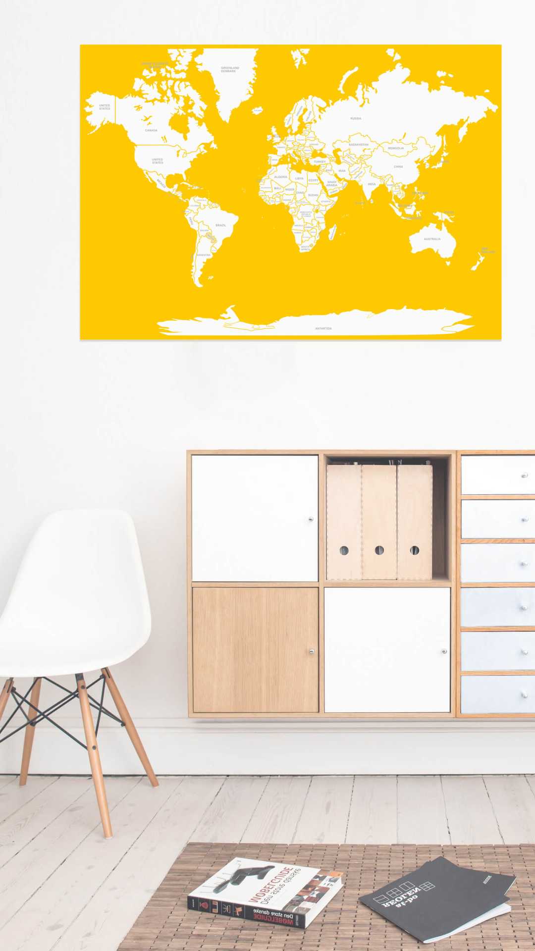 nice printed world map small customizable
