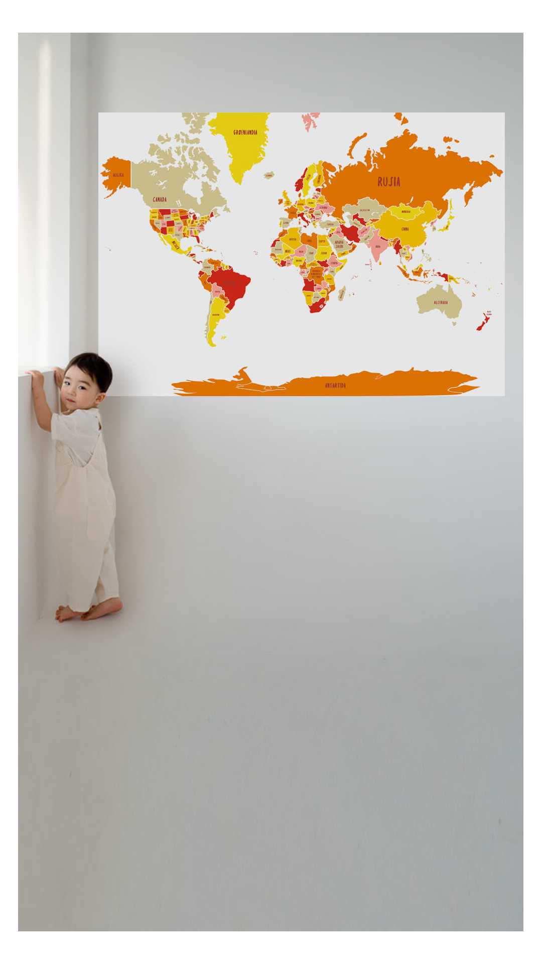 mapa decoracion juvenil colores