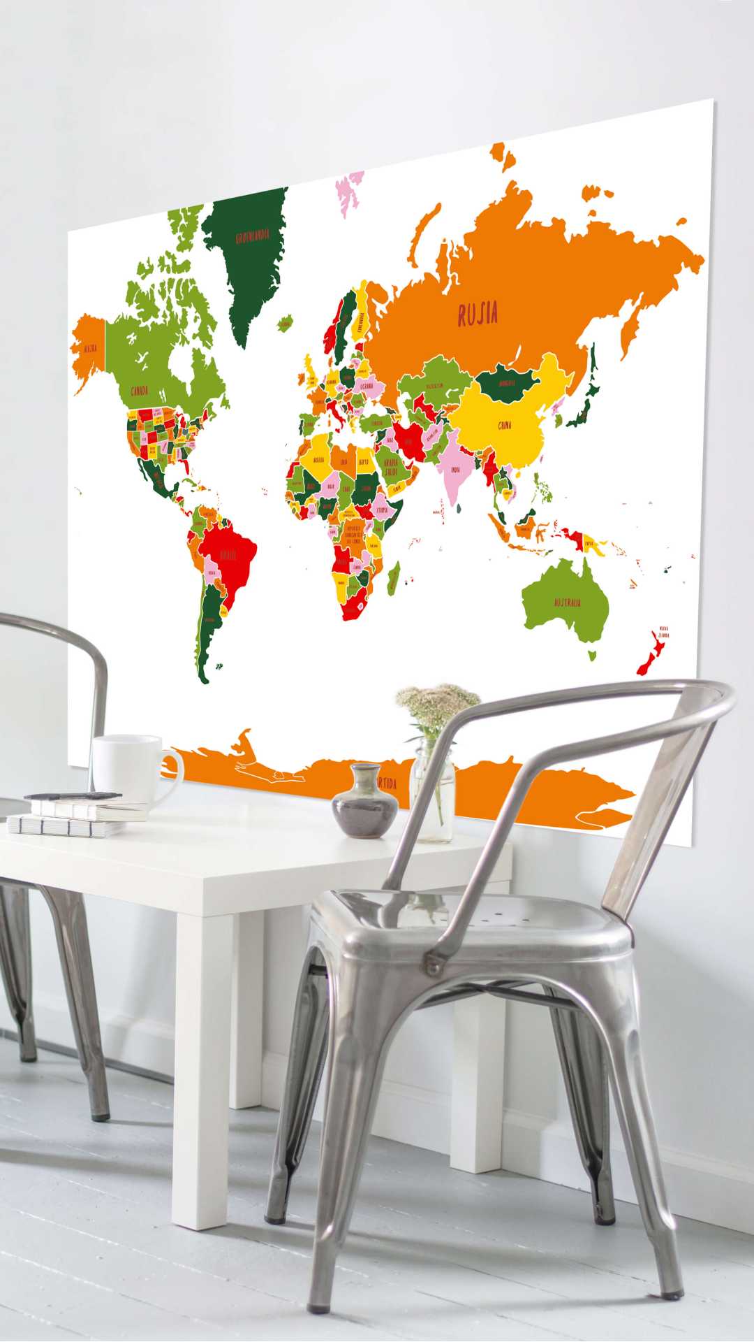 youth decoration worldmap spanish