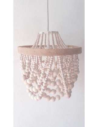 wood beaded pendant lamp 2
