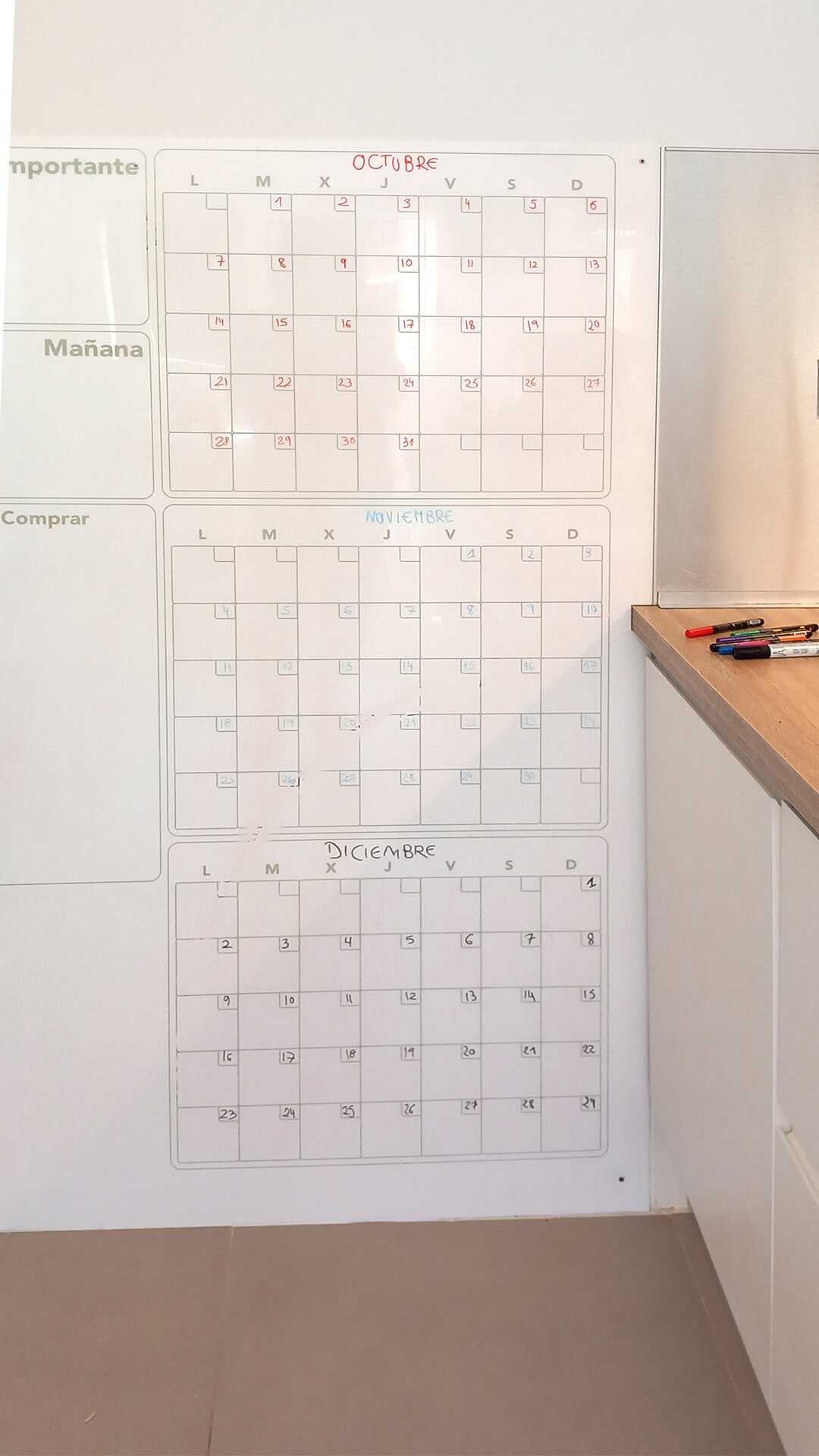 Pizarra Organización Familiar