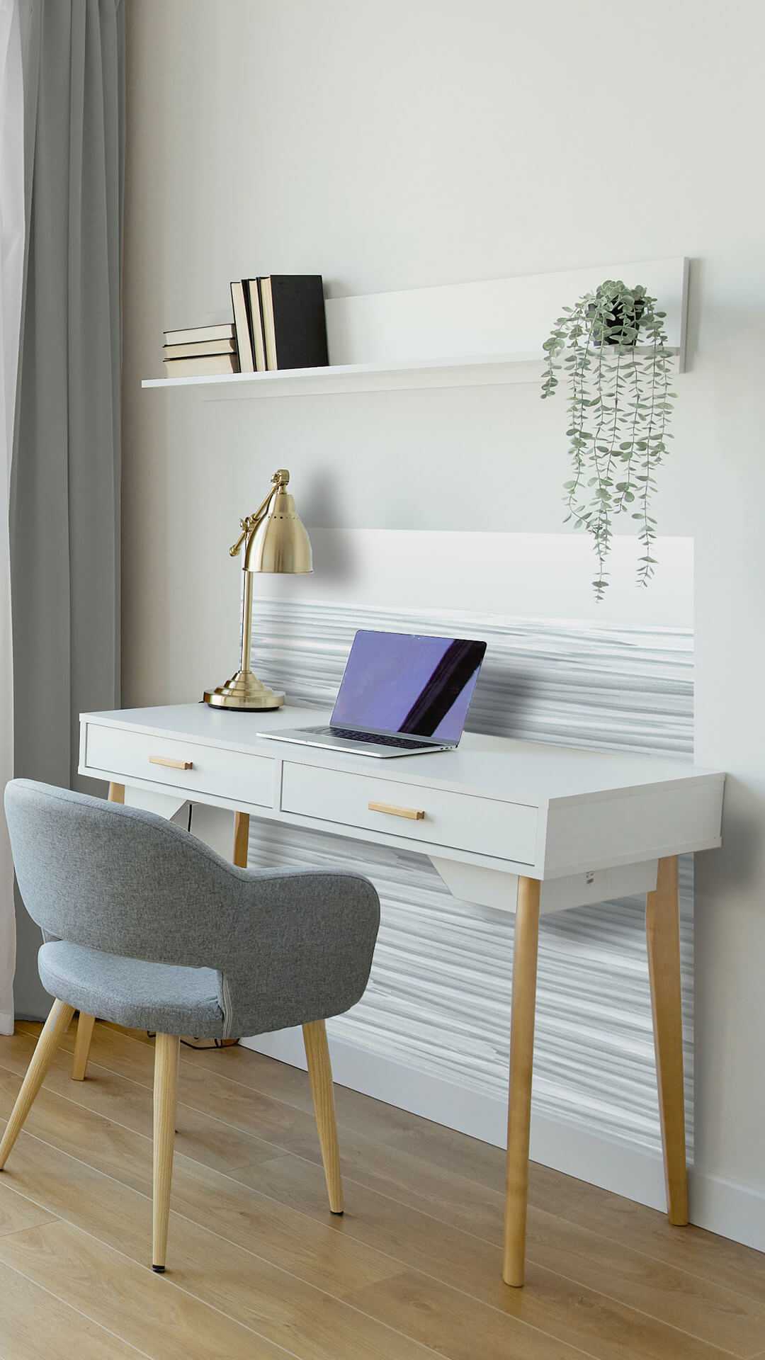 wainscot desk wall protector