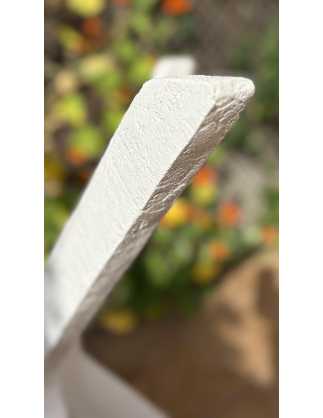 Handcrafted White Microcement Outdoor Legs