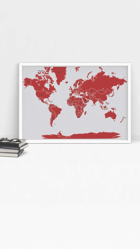 nice printed world map small customizable