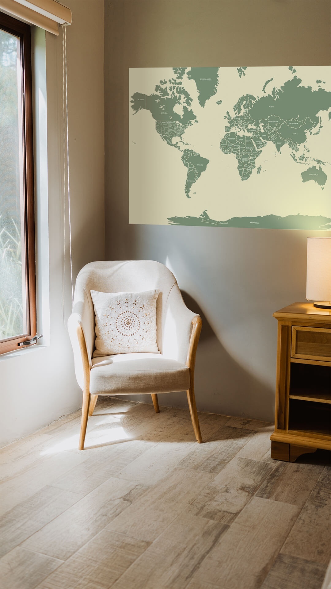 nice printed world map small customizable