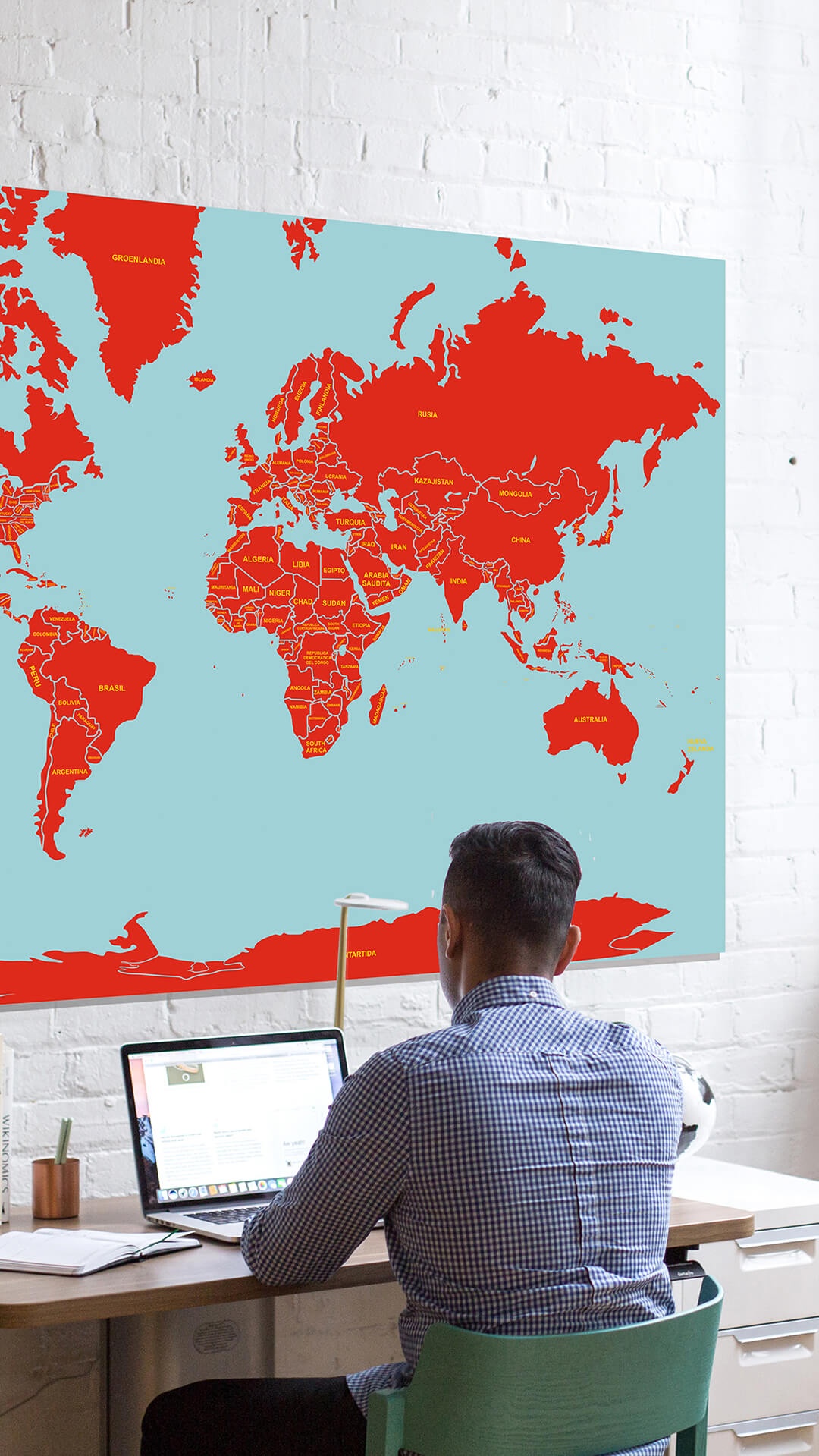 nice printed world map small customizable 2