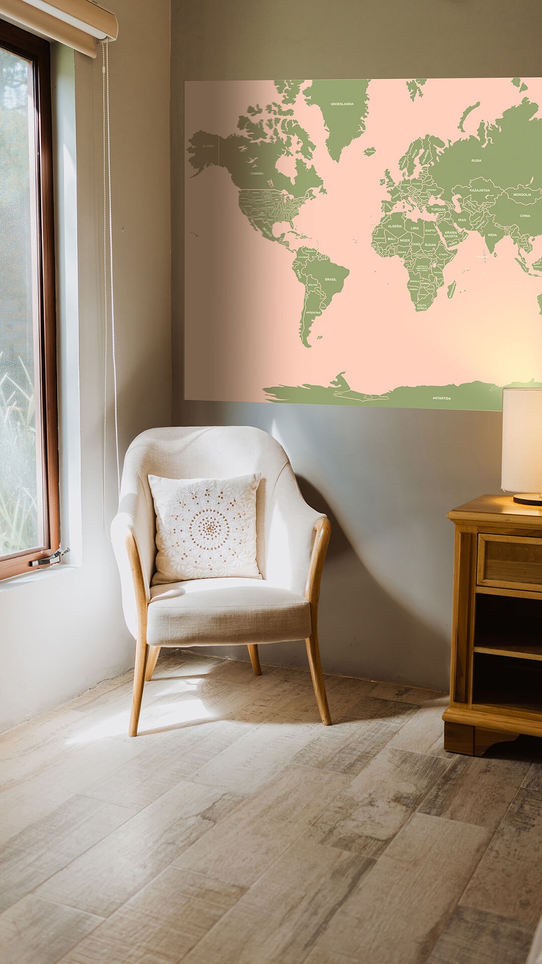 nice printed world map small customizable