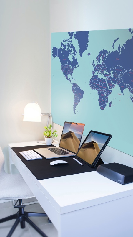 nice printed world map small customizable