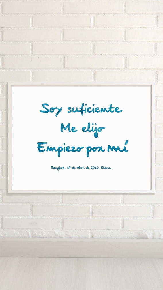 Lámina personalizada Soy suficiente · Me elijo a mí