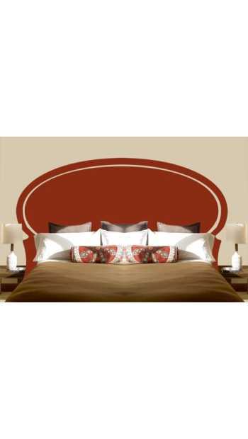 Rounded Sticker Headboard King size bed