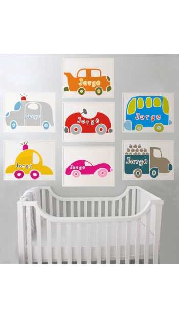 decoracion infantil coches