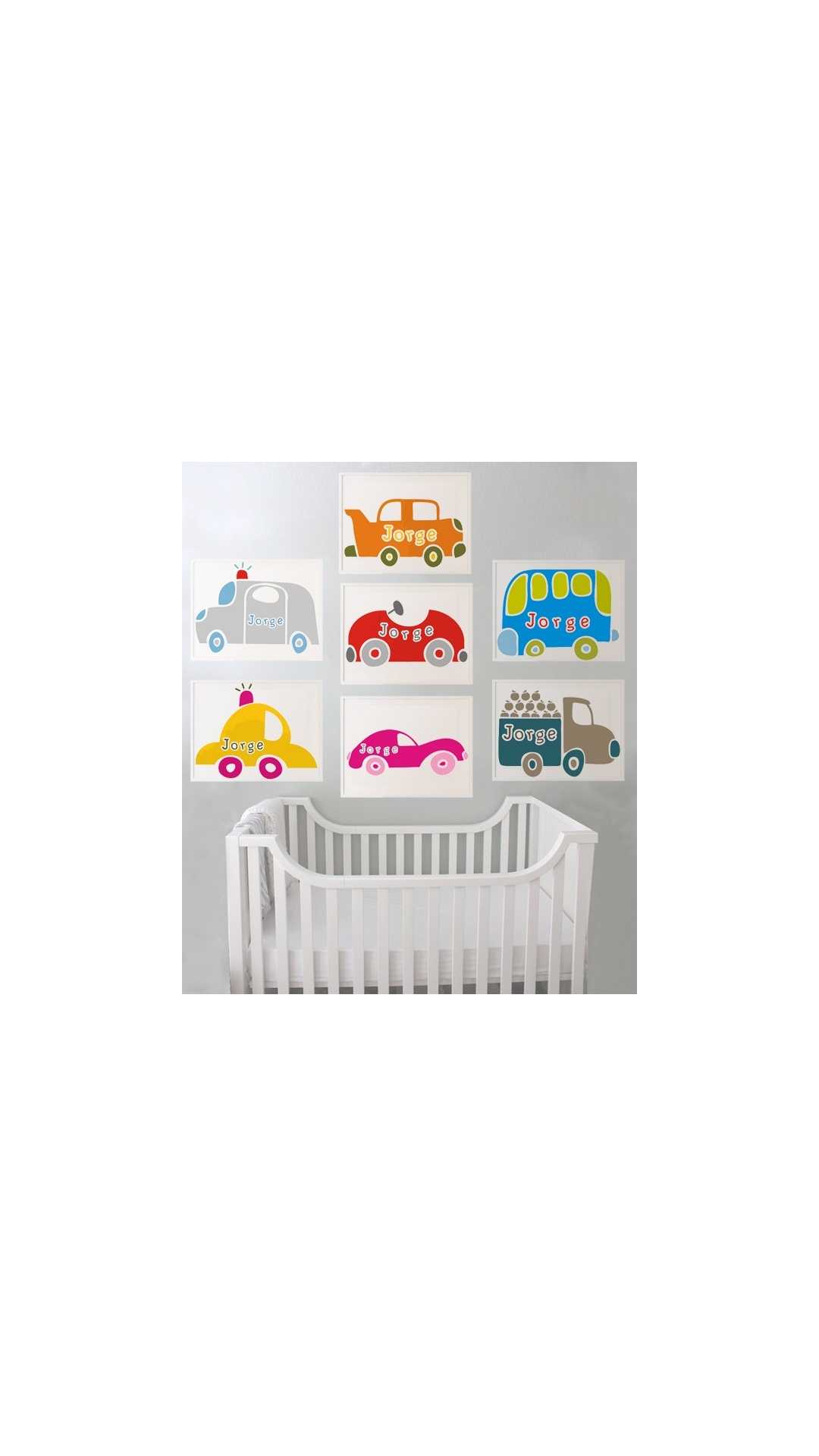 decoracion infantil Coche policia personalizado