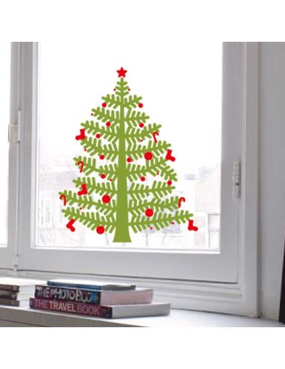 christmas tree decal small