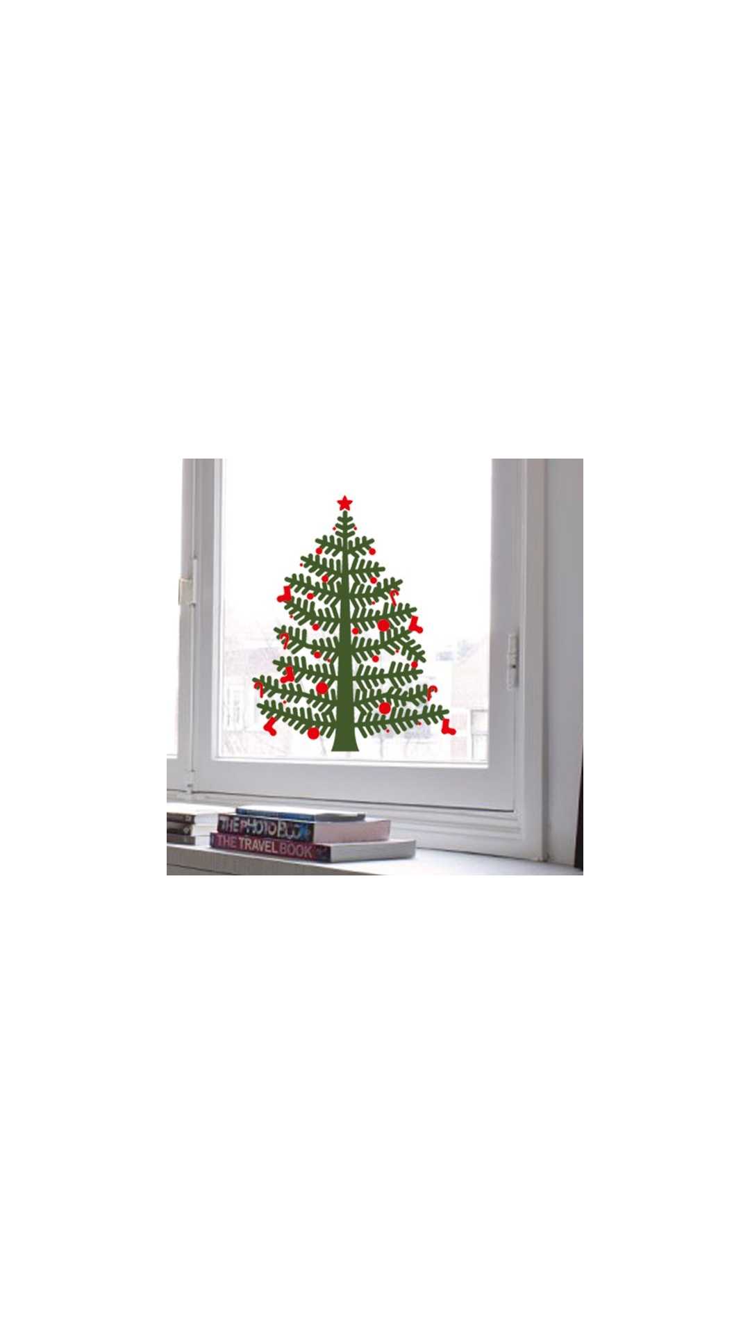 christmas tree decal small