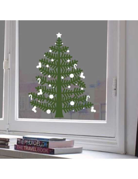 christmas tree decal small