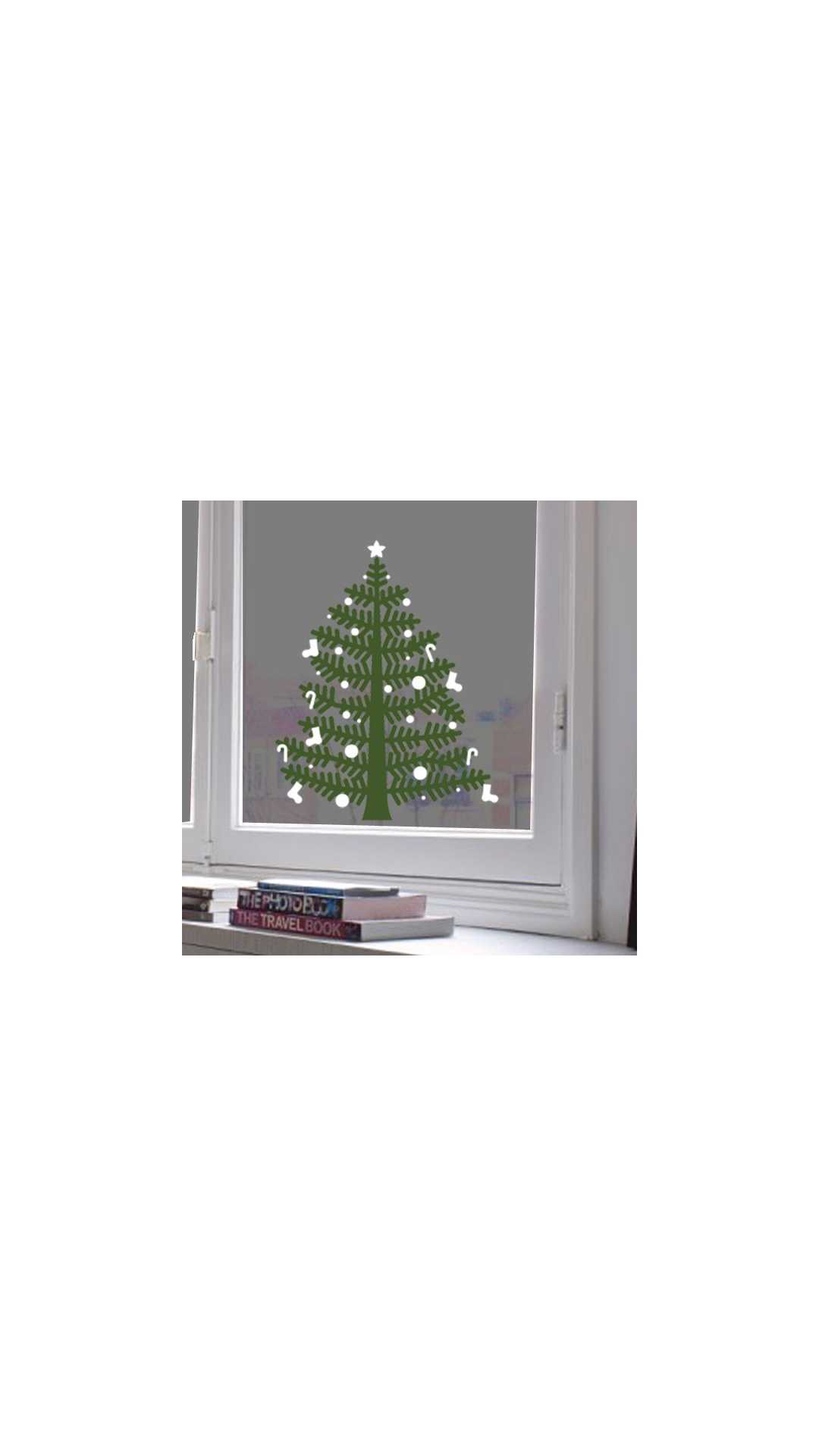 christmas tree decal small