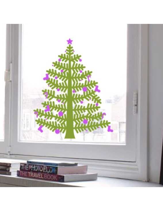 christmas tree decal small