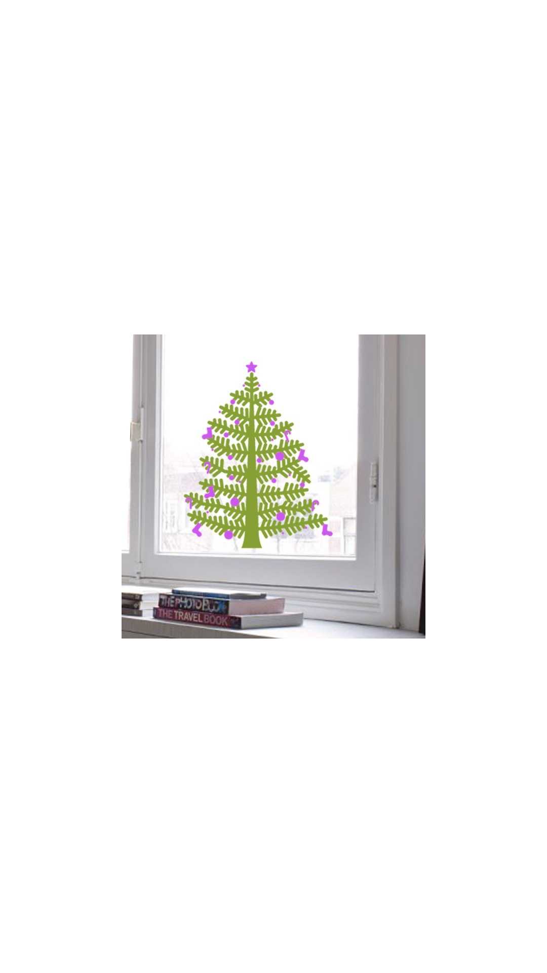 christmas tree decal small
