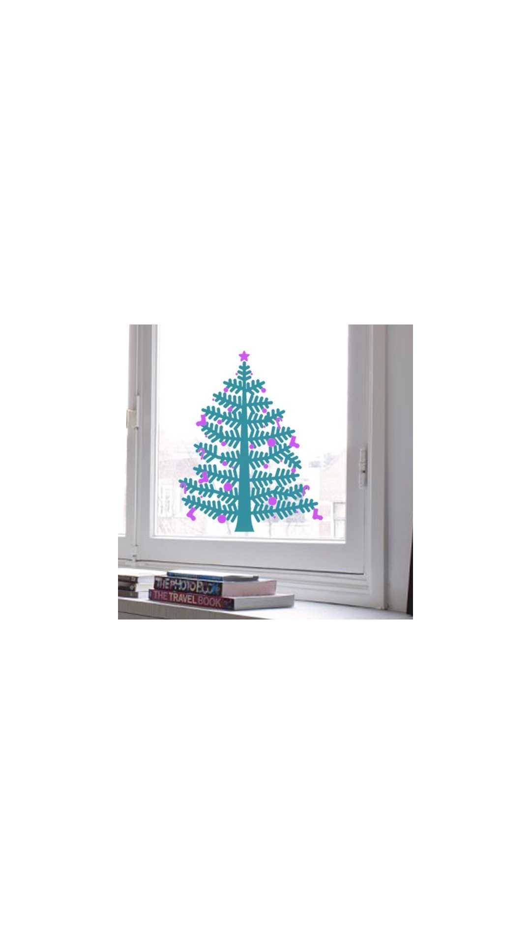 christmas tree decal small