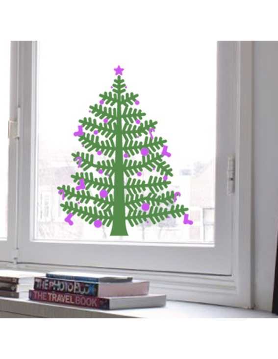 christmas tree decal small