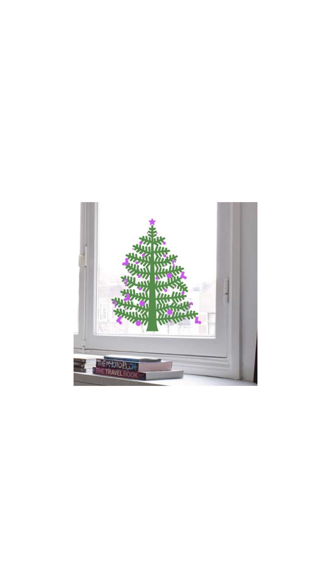 christmas tree decal small