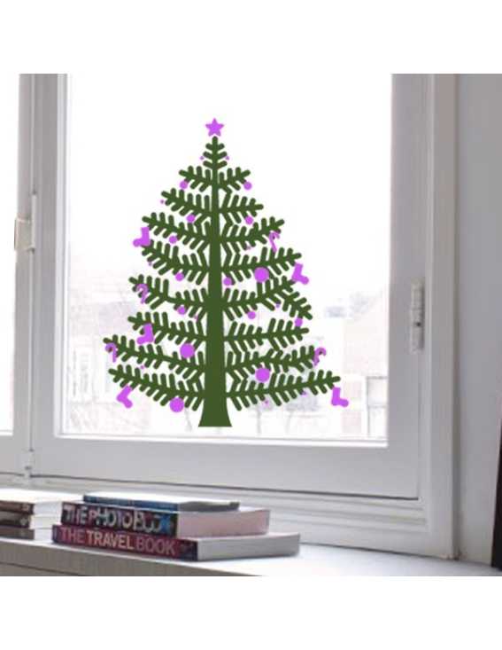 christmas tree decal small