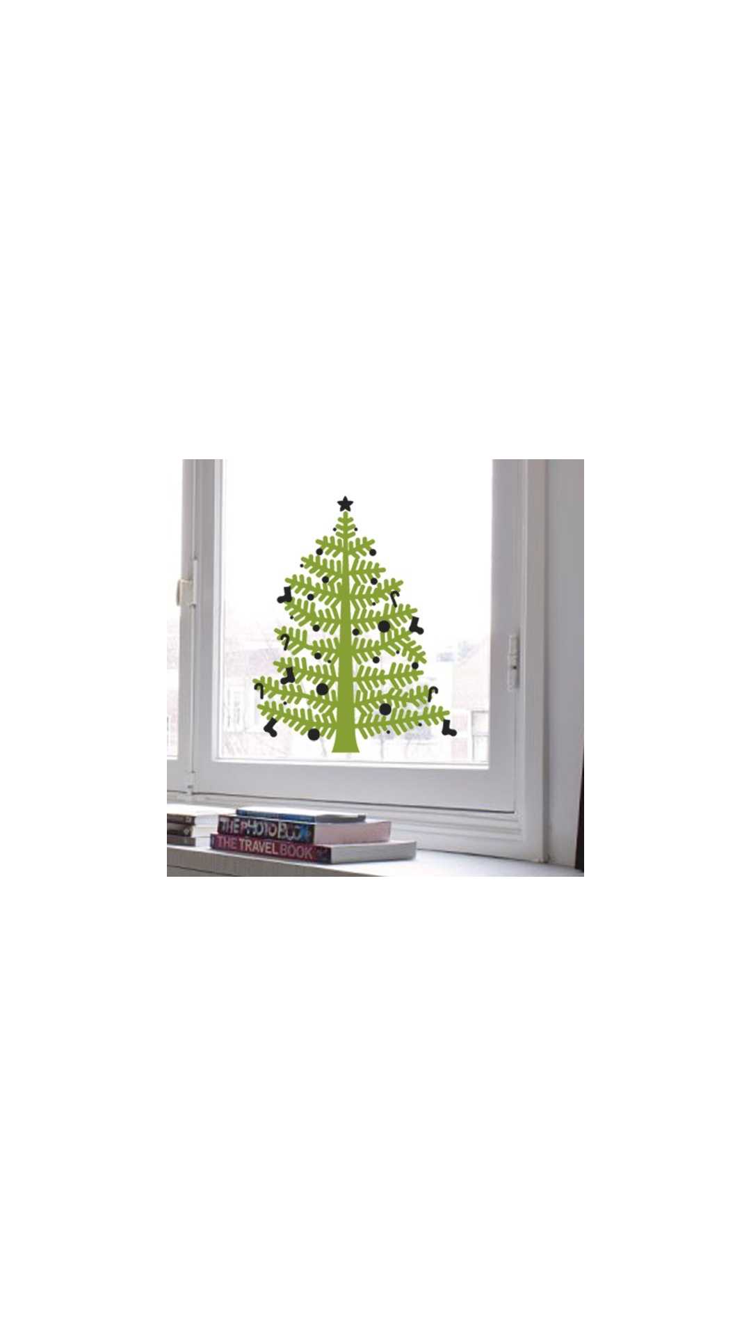 christmas tree decal small