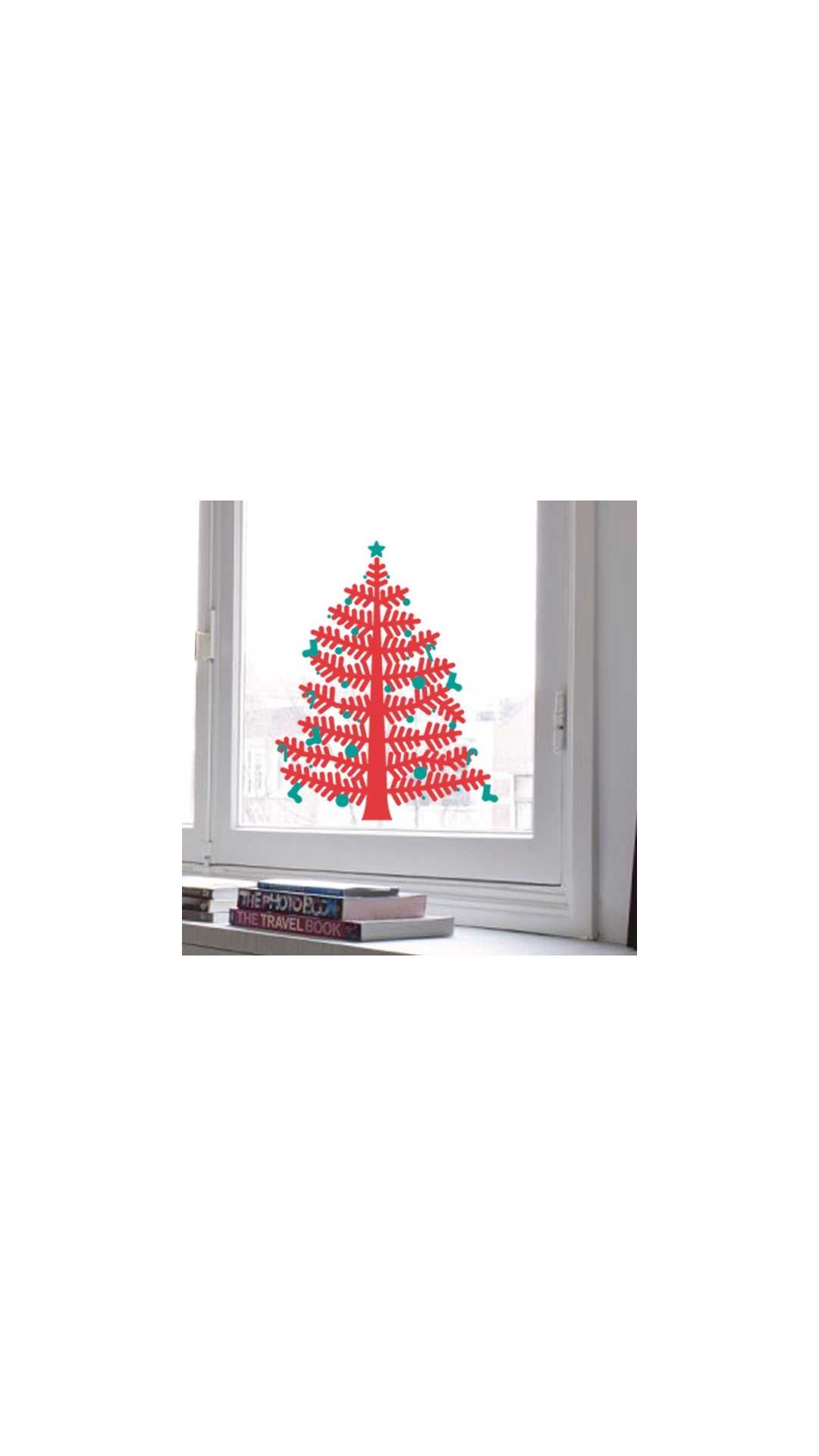 christmas tree decal small