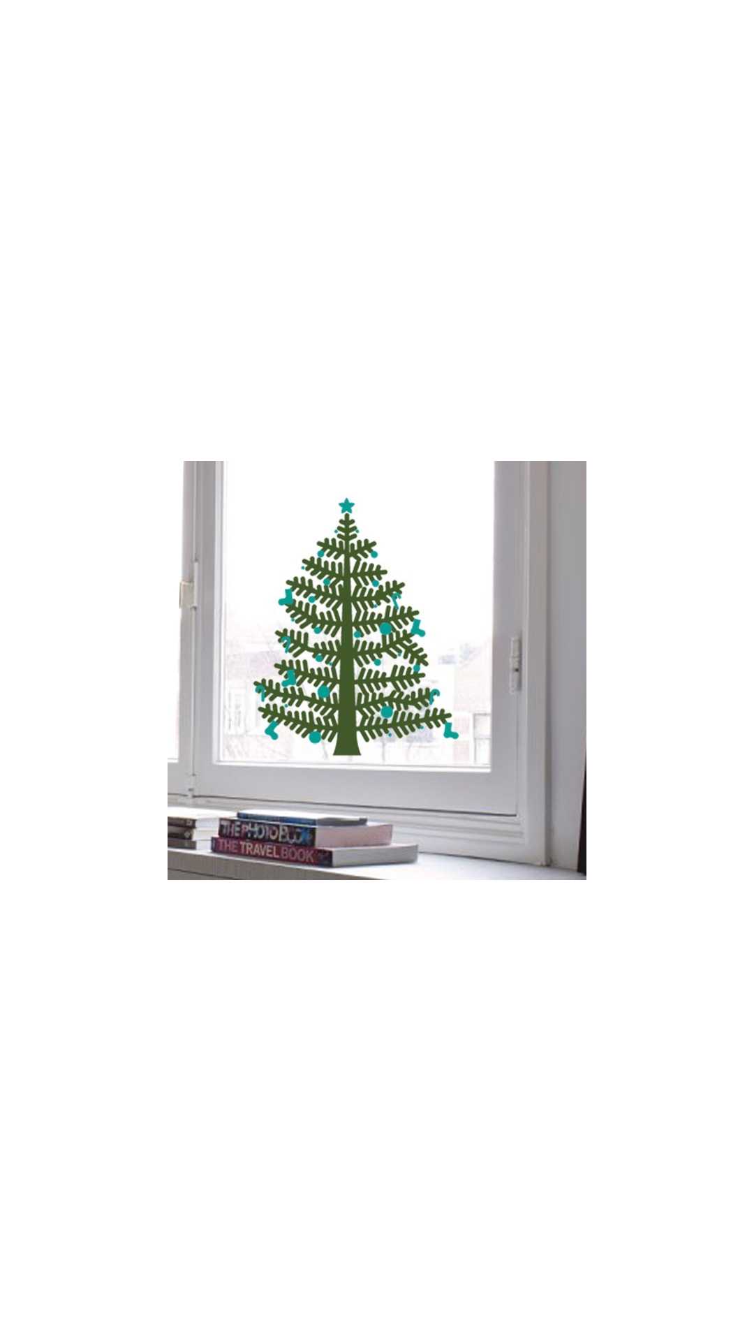 christmas tree decal small