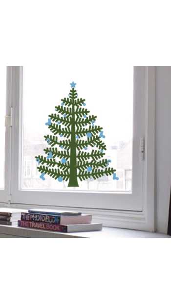Christmas tree sticker small