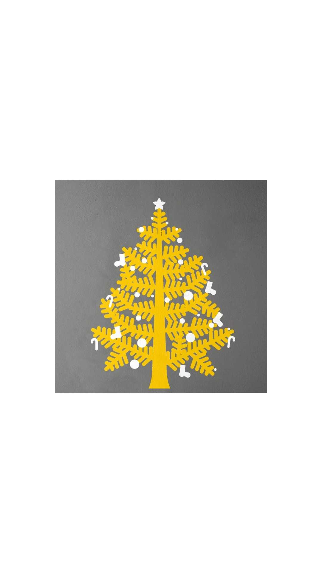 christmas tree decal small
