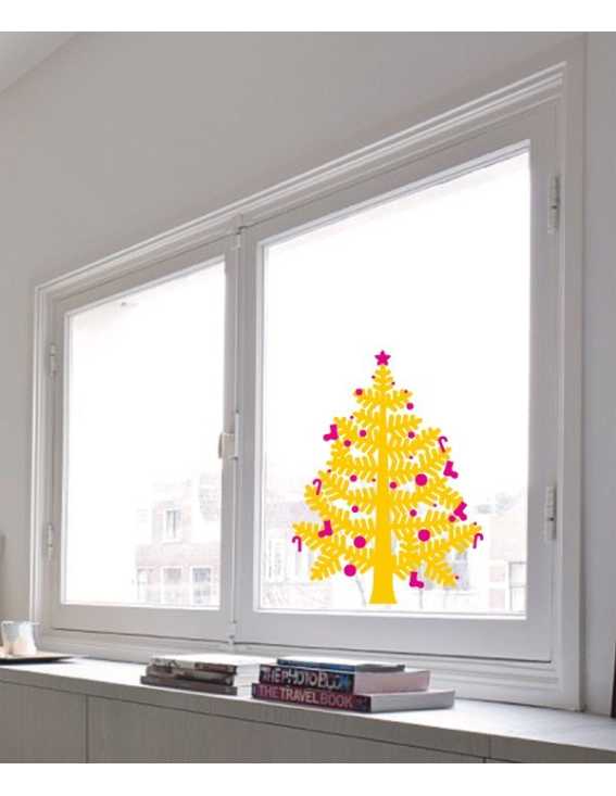 christmas tree decal small