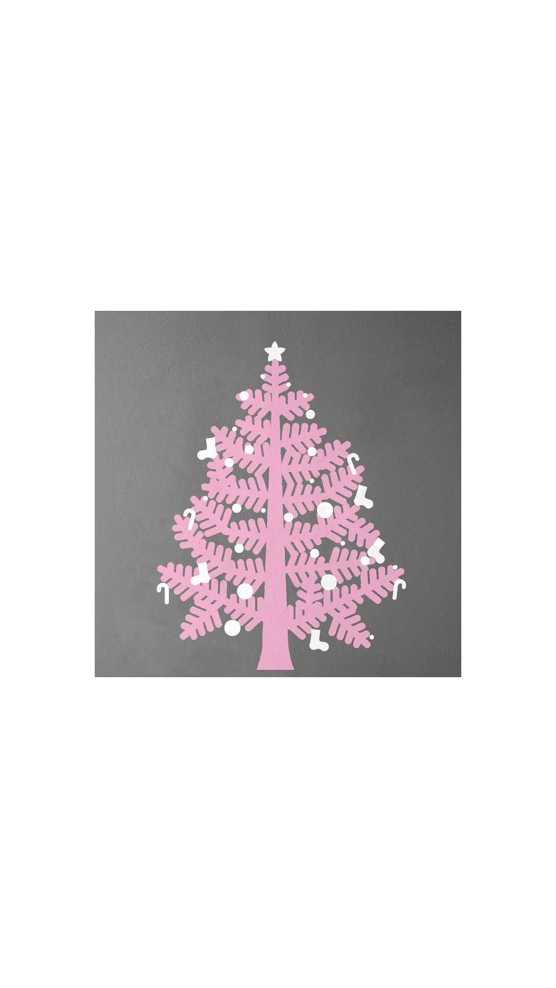 christmas tree decal small