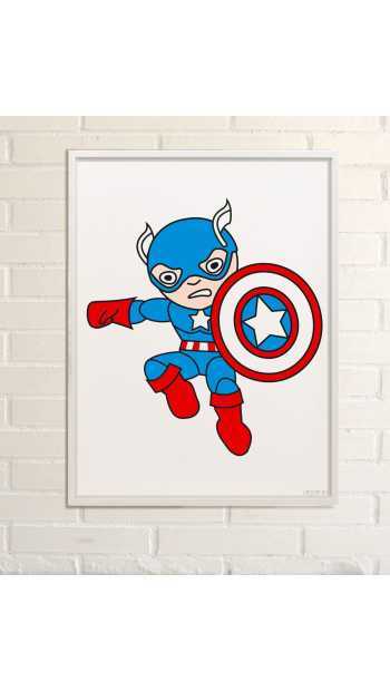 Lámina Superheroe Capitan America