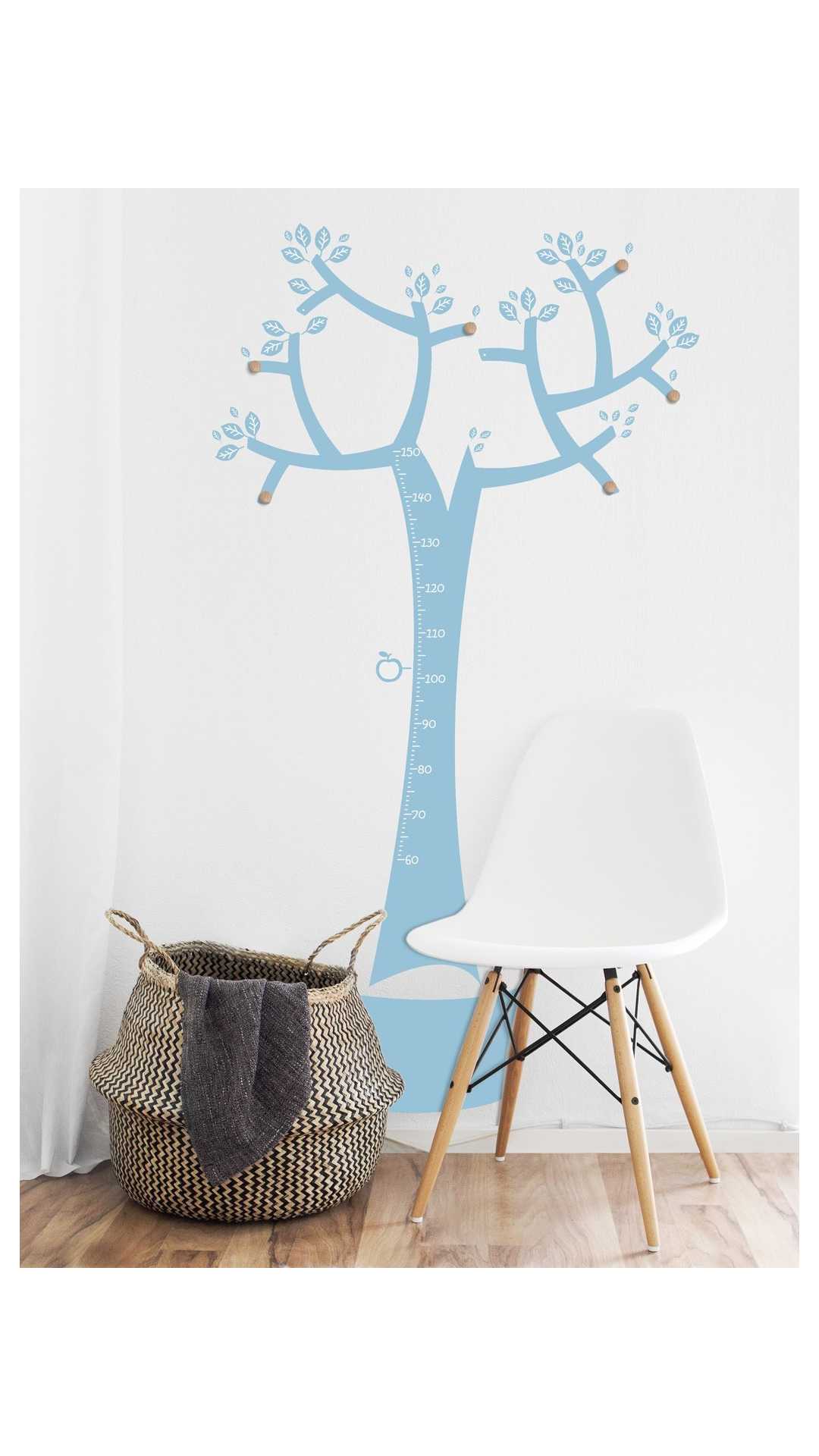 Singular monochrome Wall hanger and meter tree