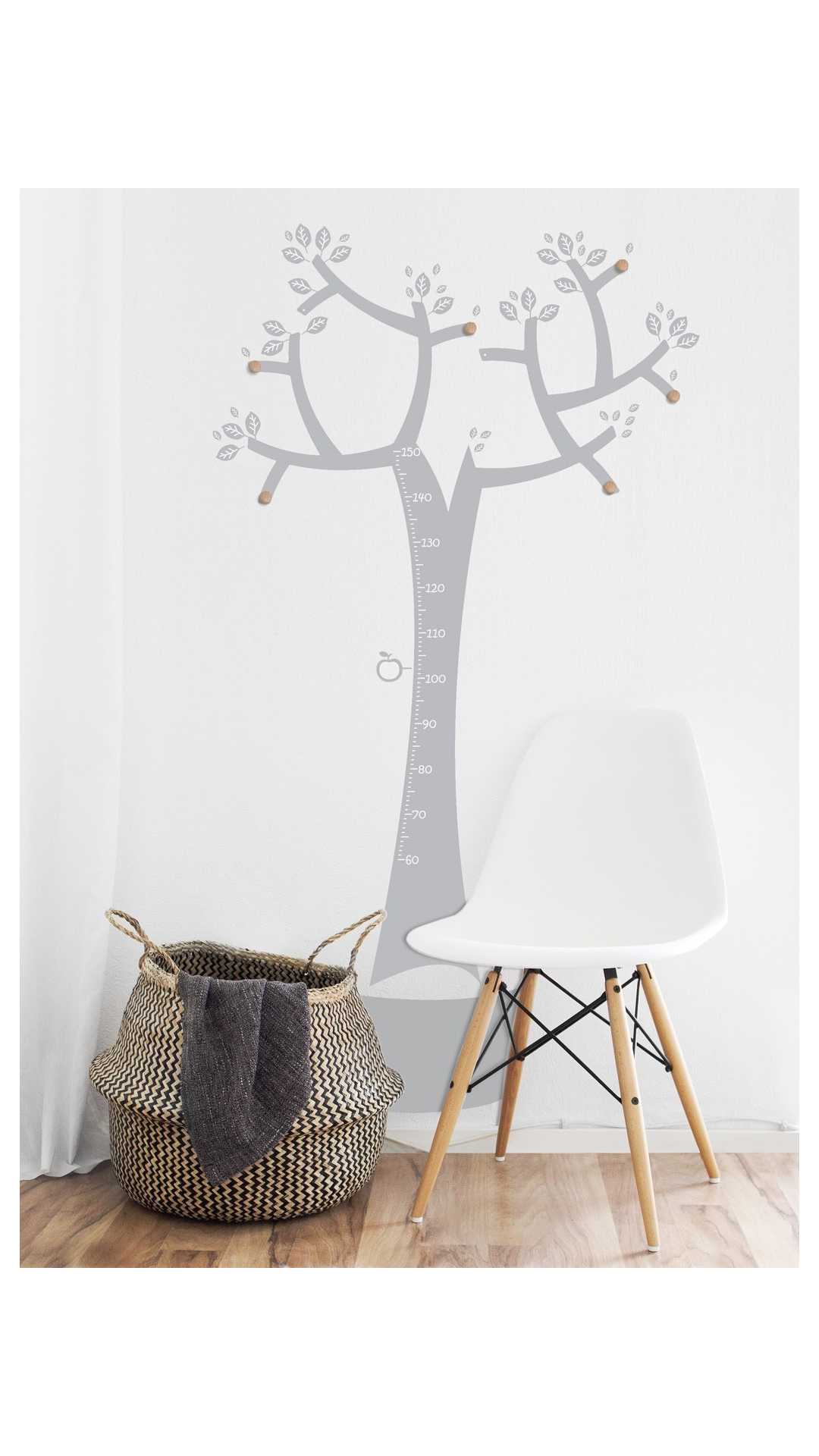 Singular monochrome Wall hanger and meter tree