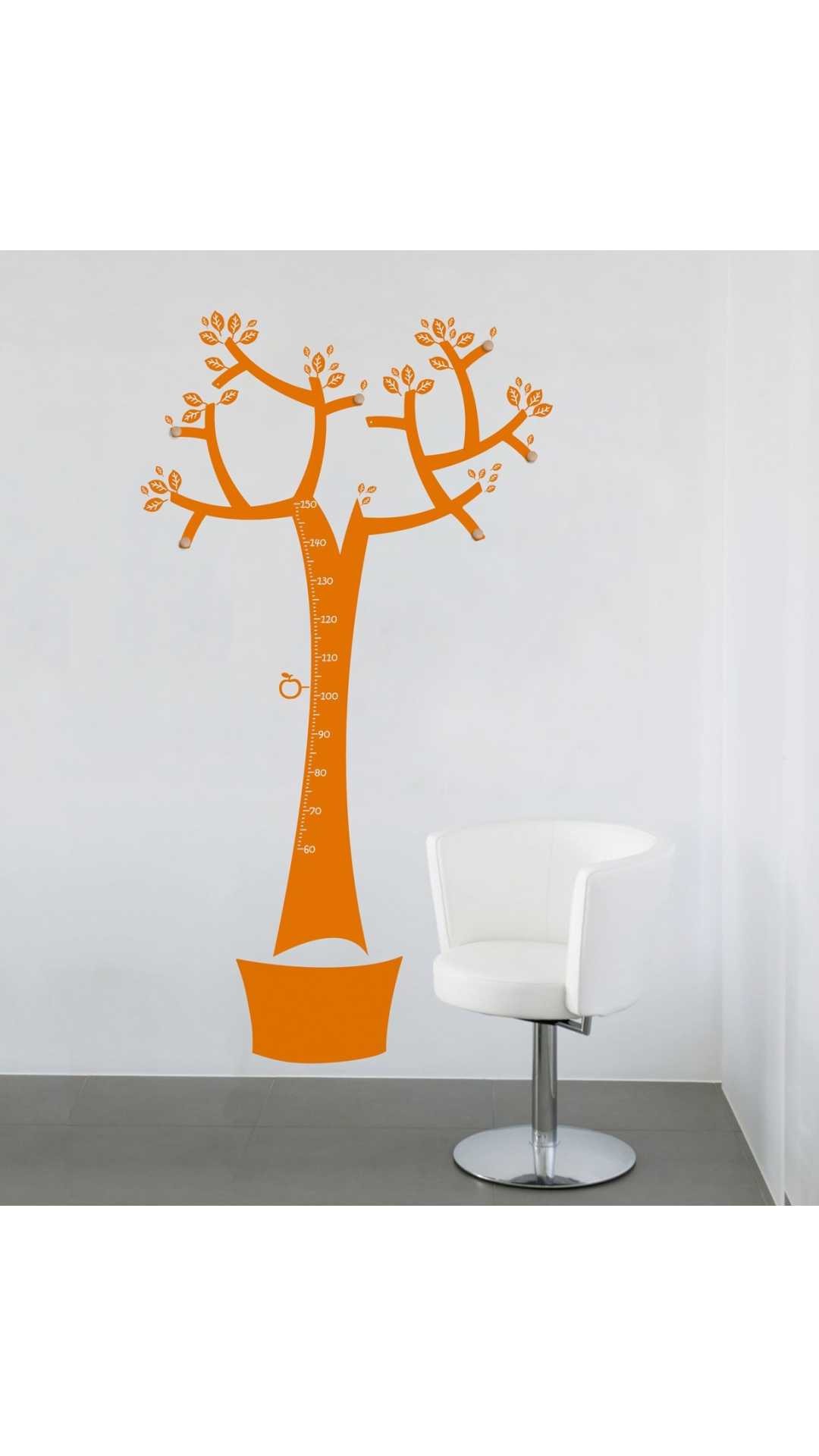 Singular monochrome Wall hanger and meter tree