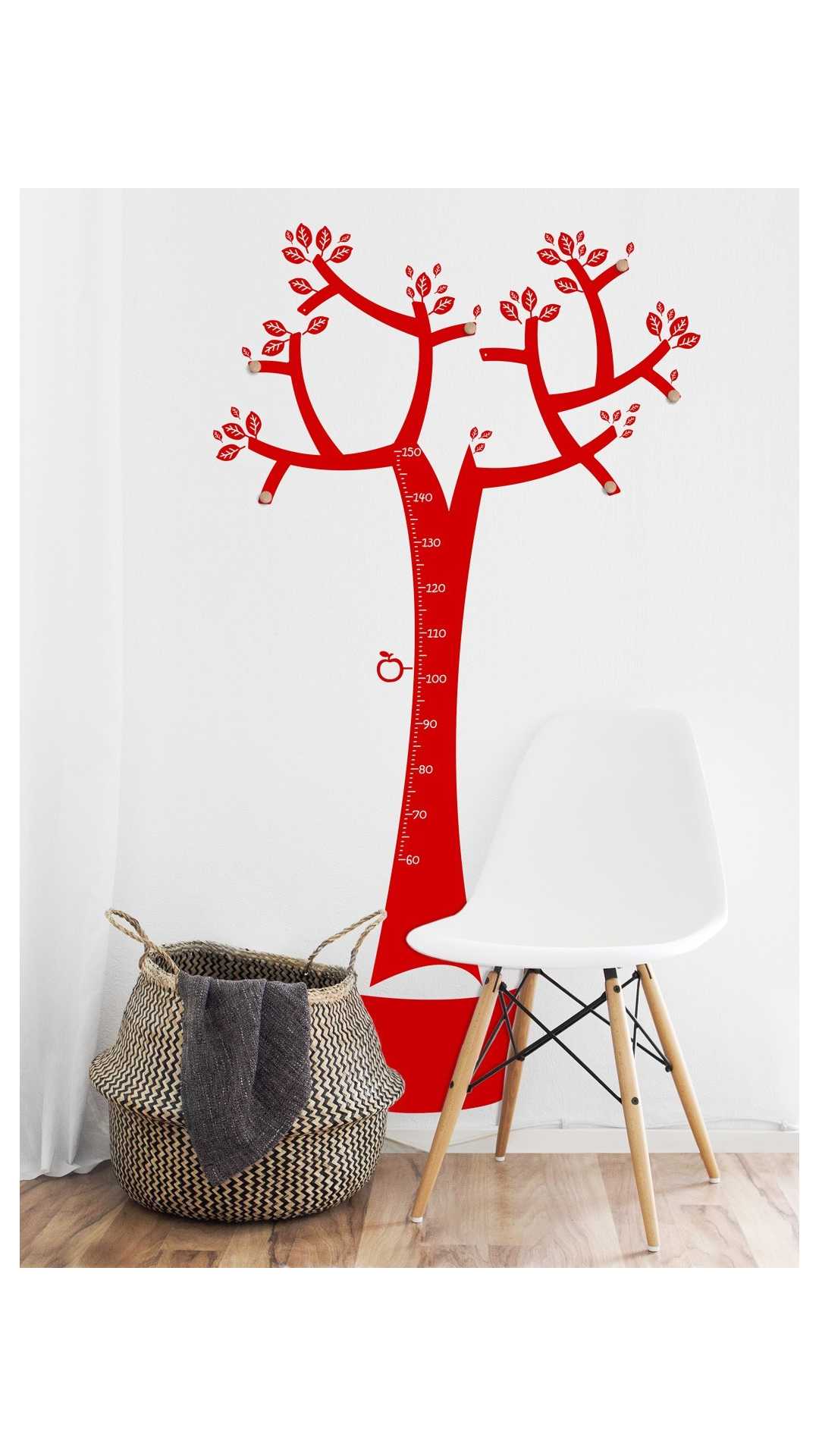 Singular monochrome Wall hanger and meter tree