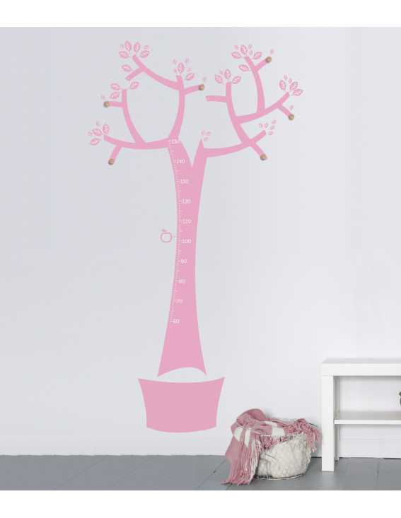 Arbol perchero medidor monocolor decoración singular
