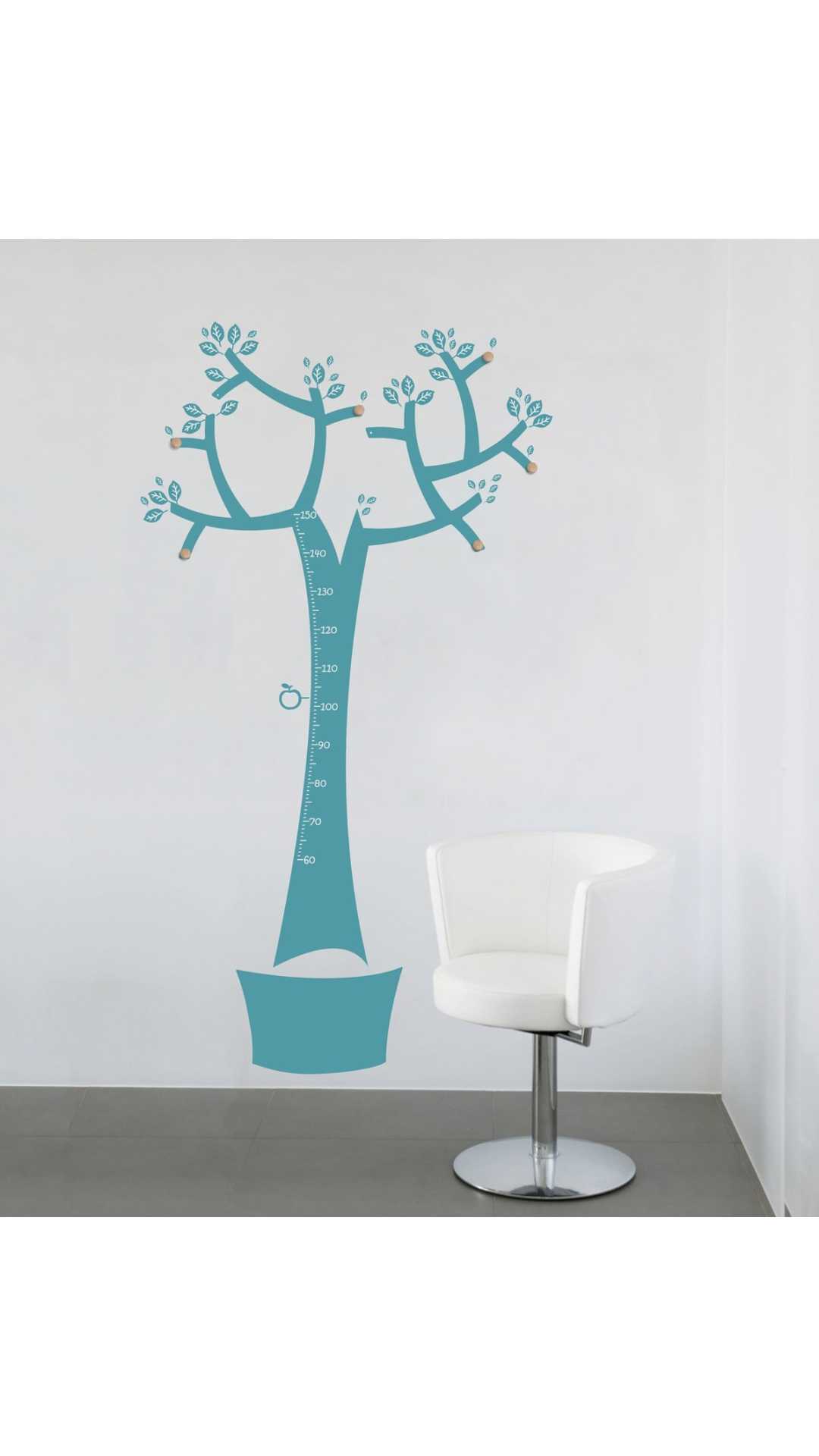 Singular monochrome Wall hanger and meter tree
