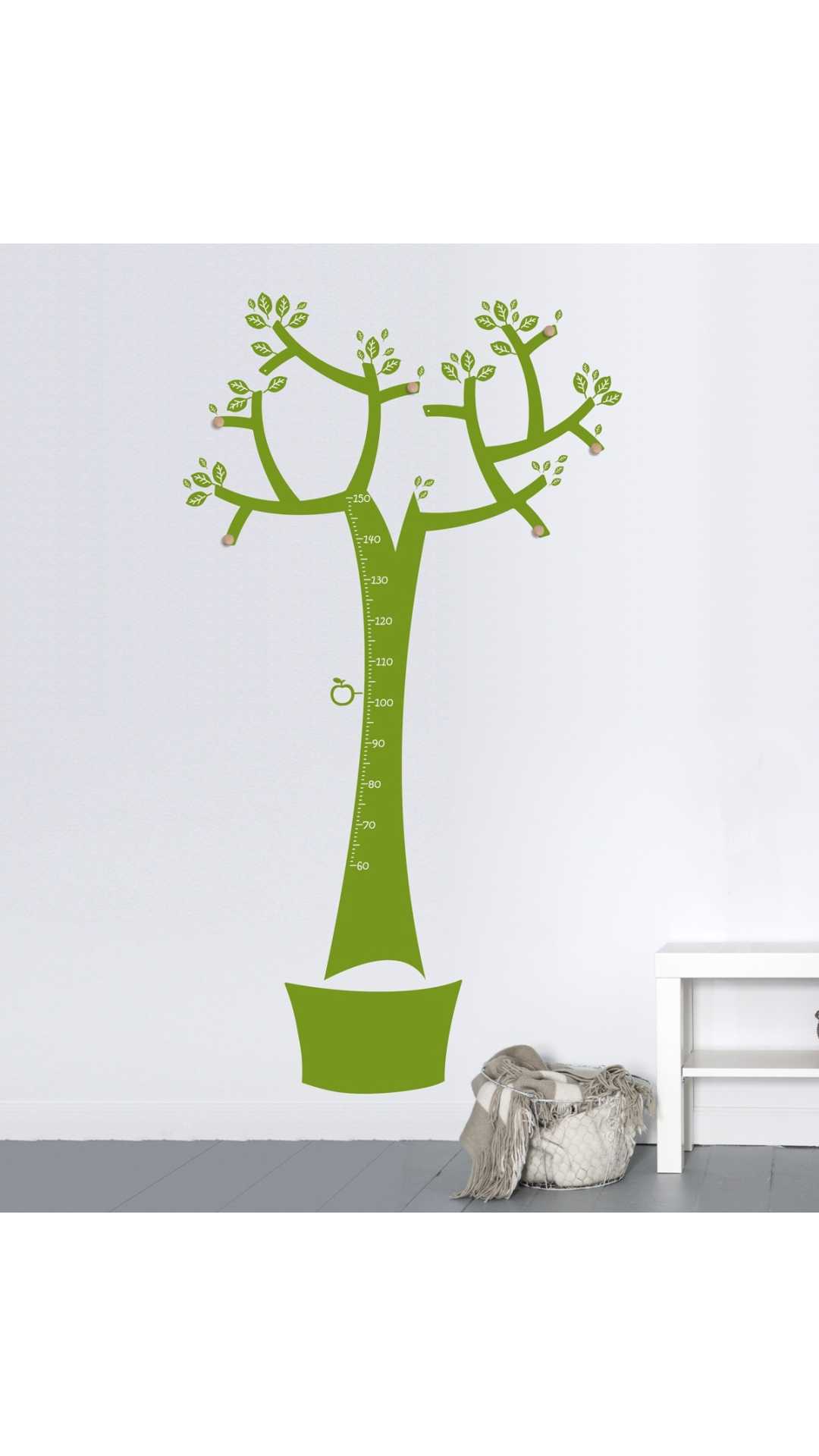 Singular monochrome Wall hanger and meter tree