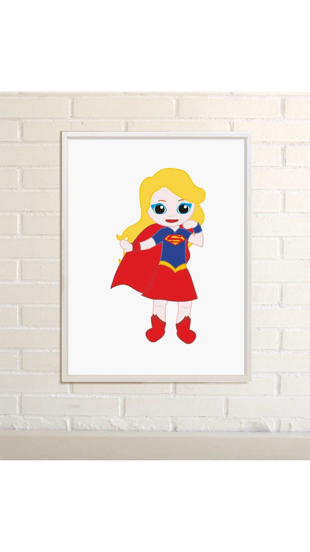Supergirl Superhero Print