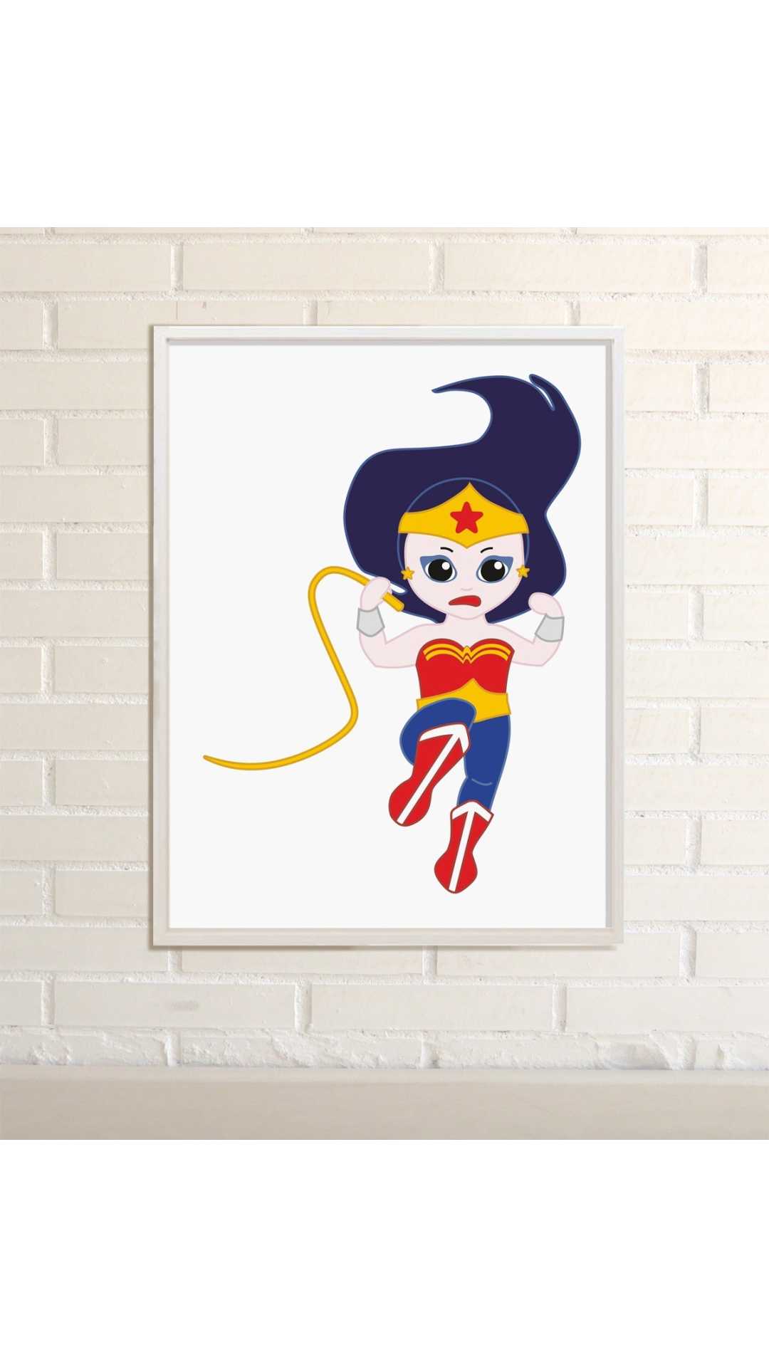 Wonder Woman Superhero Print
