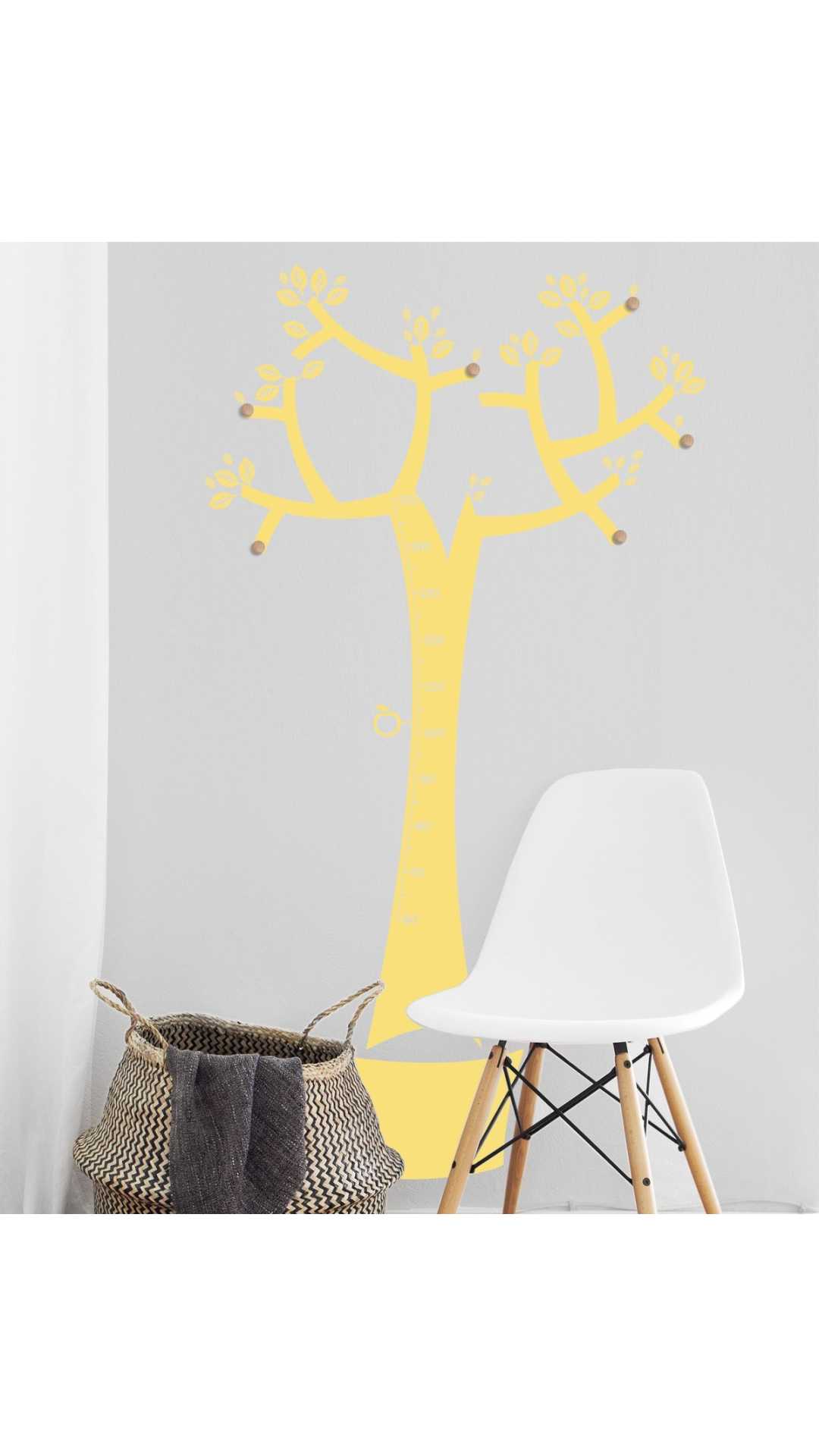 Singular monochrome Wall hanger and meter tree