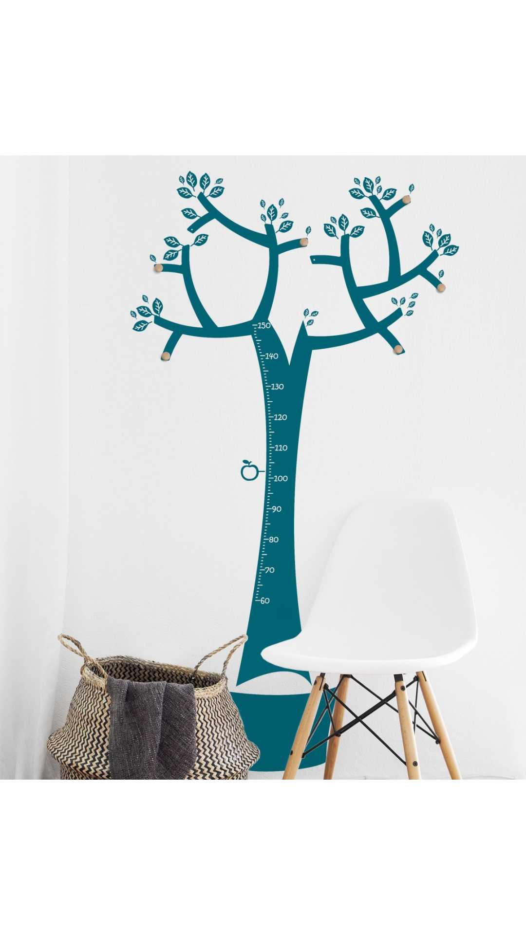 Singular monochrome Wall hanger and meter tree