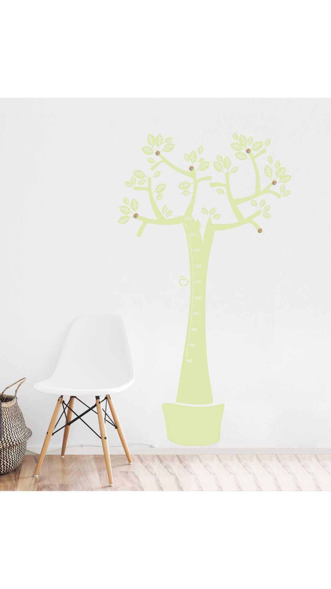 Arbol perchero medidor monocolor decoración singular